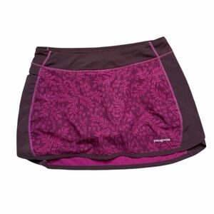 PATAGONIA Multi Use Skirt Skort Brown Magenta Size Medium